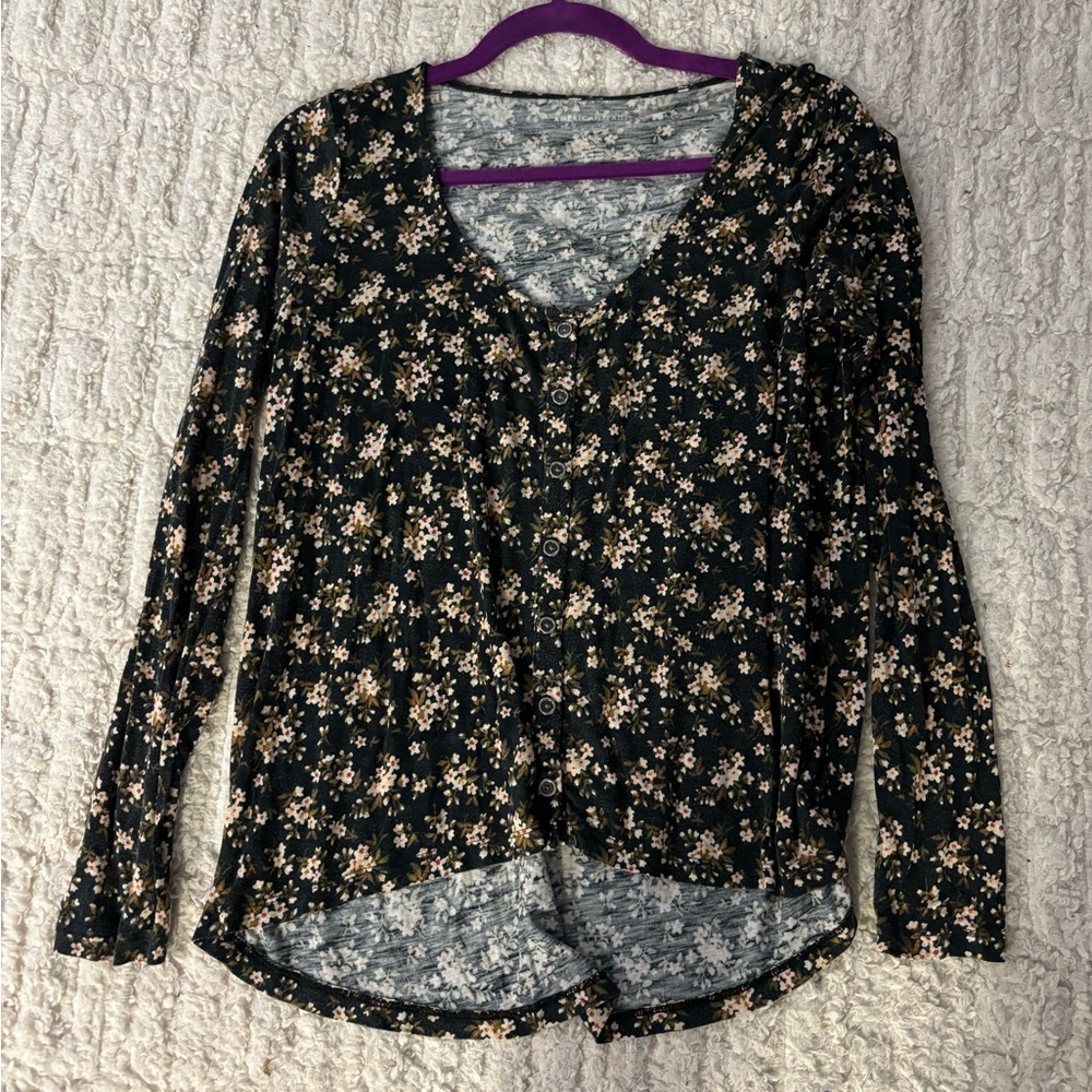 American Eagle EUC Soft and Sexy Slub Flora Design Women’s Size Medium